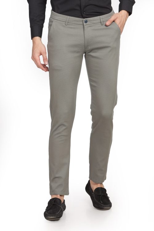 SIGNATURE TEXTURED COTTON TROUSERS